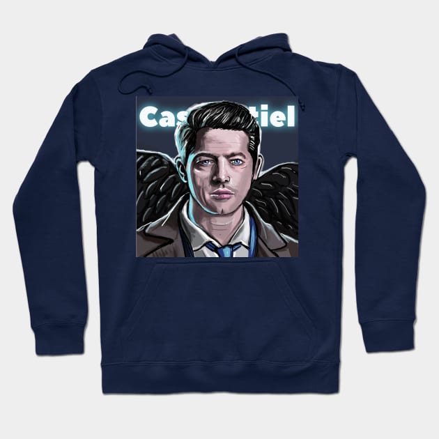 Castiel Supernatural Hoodie by Daria Popkova